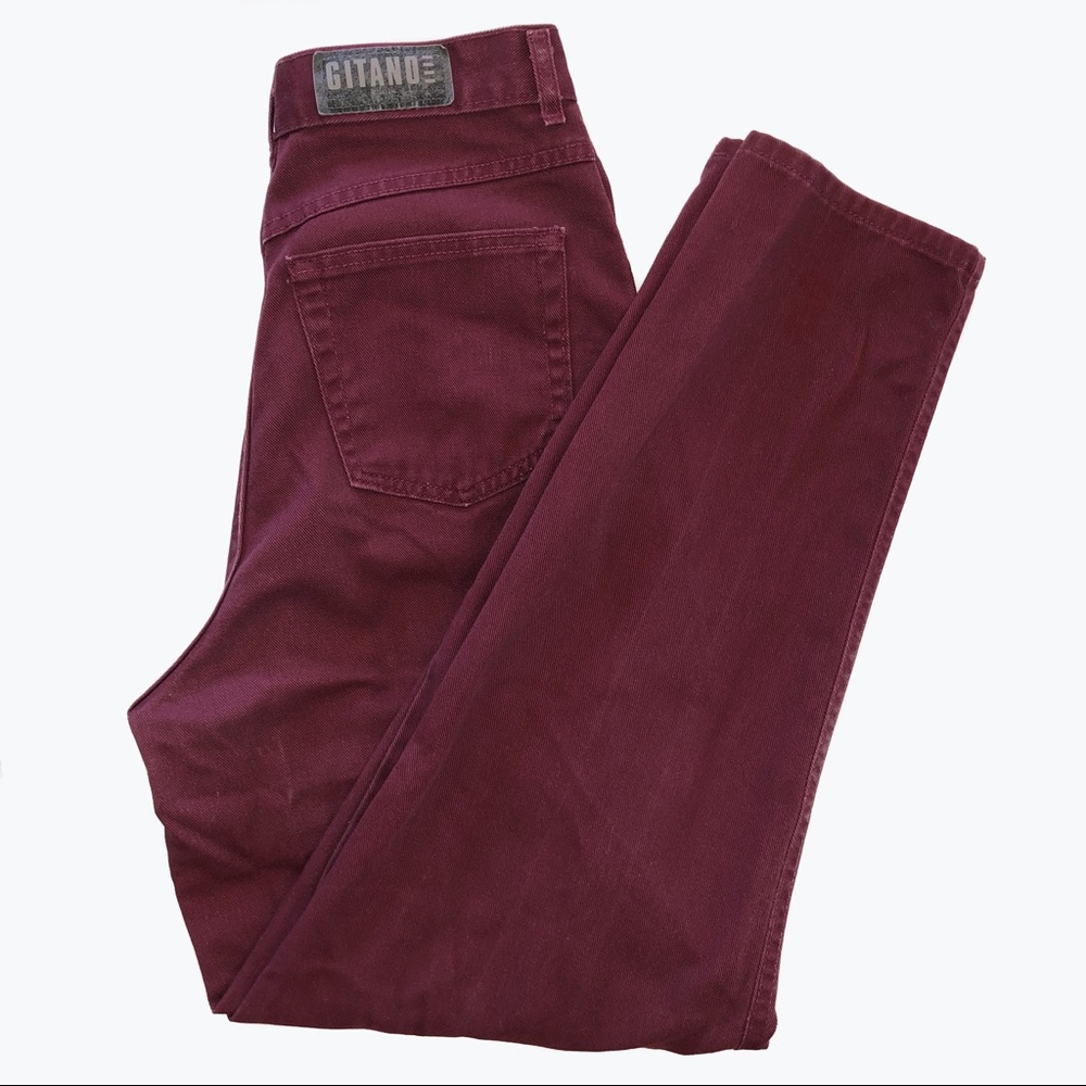 🌵Vintage 🌵 Gitano Maroon High Rise Mom Jean